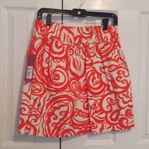 Orange and white skirt